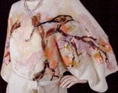 Spring Flowers Nuno Felted Dress wool jersy