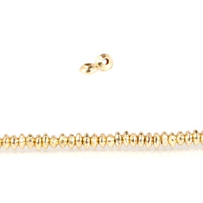 14kt Gold Plated Discs, Plain, Disc Beads 152pcs, Item 418317