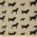 Throw Pillow Covers. Set of 2 18x18 Oatmeal/Black Dog Pillow Covers. FREE SHIPPING.