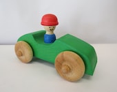 Green toy racing car