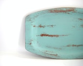 Seafoam Green Tray - Shabby Chic Distressed - Boho Cottage Chic