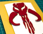 Boba Fett Mandalorian symbol 5x7 handmade papercraft
