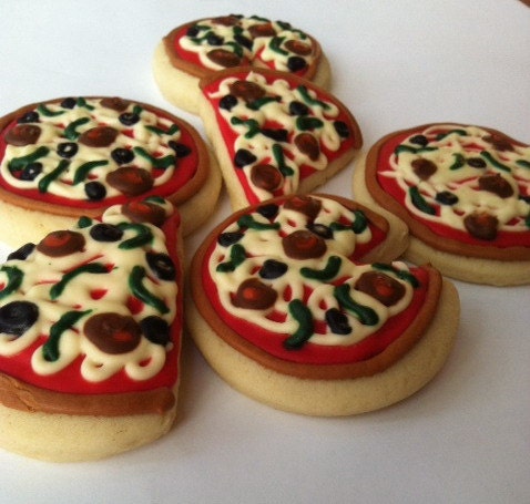 Special Order - Pizza Slice Sugar Cookies with Buttercream Frosting
