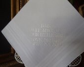 For Your Wedding Men Satin Banded Handkerchief for Father of the Bride