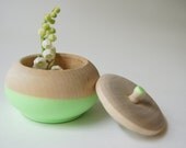 Mini Treasure Pot, Neon Green:  Wedding Decor, Engagement, Special Jewelry Box, Toothfairy