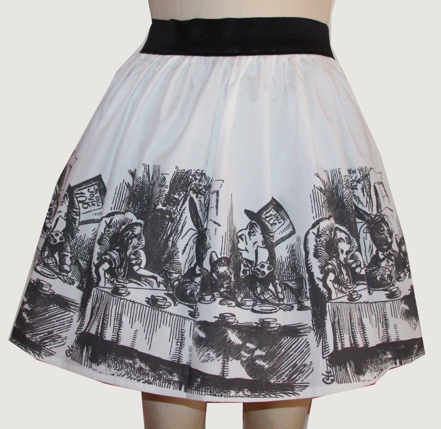 Original Alice Illustration Full Skirt