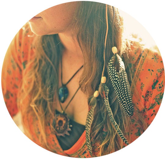 Native Wanderer Leather and Feather Headband / Hippie / Boho / Headdress / Headpiece