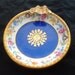 Mothers Day Gift Porcelain Cobalt Blue, Gold and Floral Personal Single Vintage Ashtray