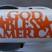 Kitchen Mixer / Appliance Removable Vinyl Decal / Sticker - God Bless America (for Cuisinart, KitchenAid, Kitchen Aid, other appliances)