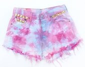 Vintage Levis Popsicle Tie Dye Studded Customised Shorts