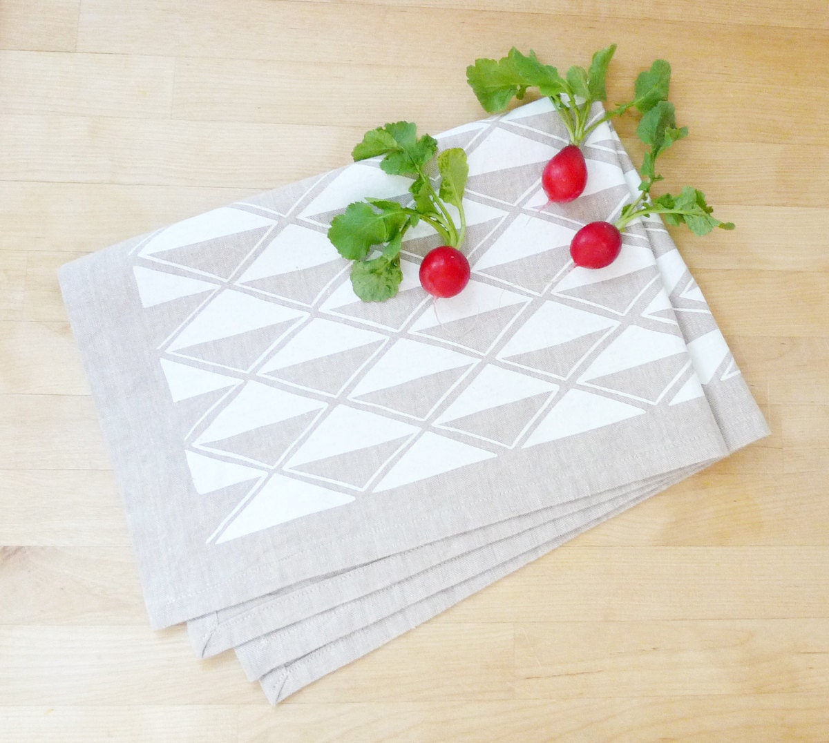 White Diamonds Tea Towel