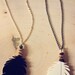 Large Tribal Feather necklace - Indie chic, bohemian everyday necklace,