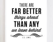 8x10 CS Lewis Quote Black White Wall Art Print