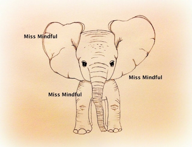 Baby Elephant by Miss Mindful
