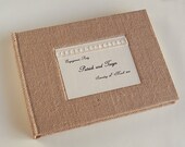Bespoke wedding or engagement guestbook personalised for you - Hessian/Burlap and lace
