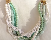 Turquoise Statement Necklace chunky necklace statement jewelry beaded necklace gold statement wedding GIRL FROM IPANEMA