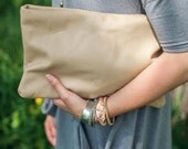 Beige purse / natural leather / ready to ship