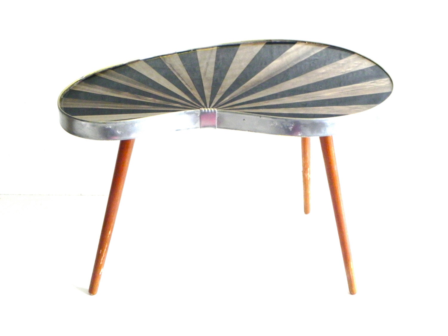 Rare mid century coffee table 1960s retro Germany kidney table