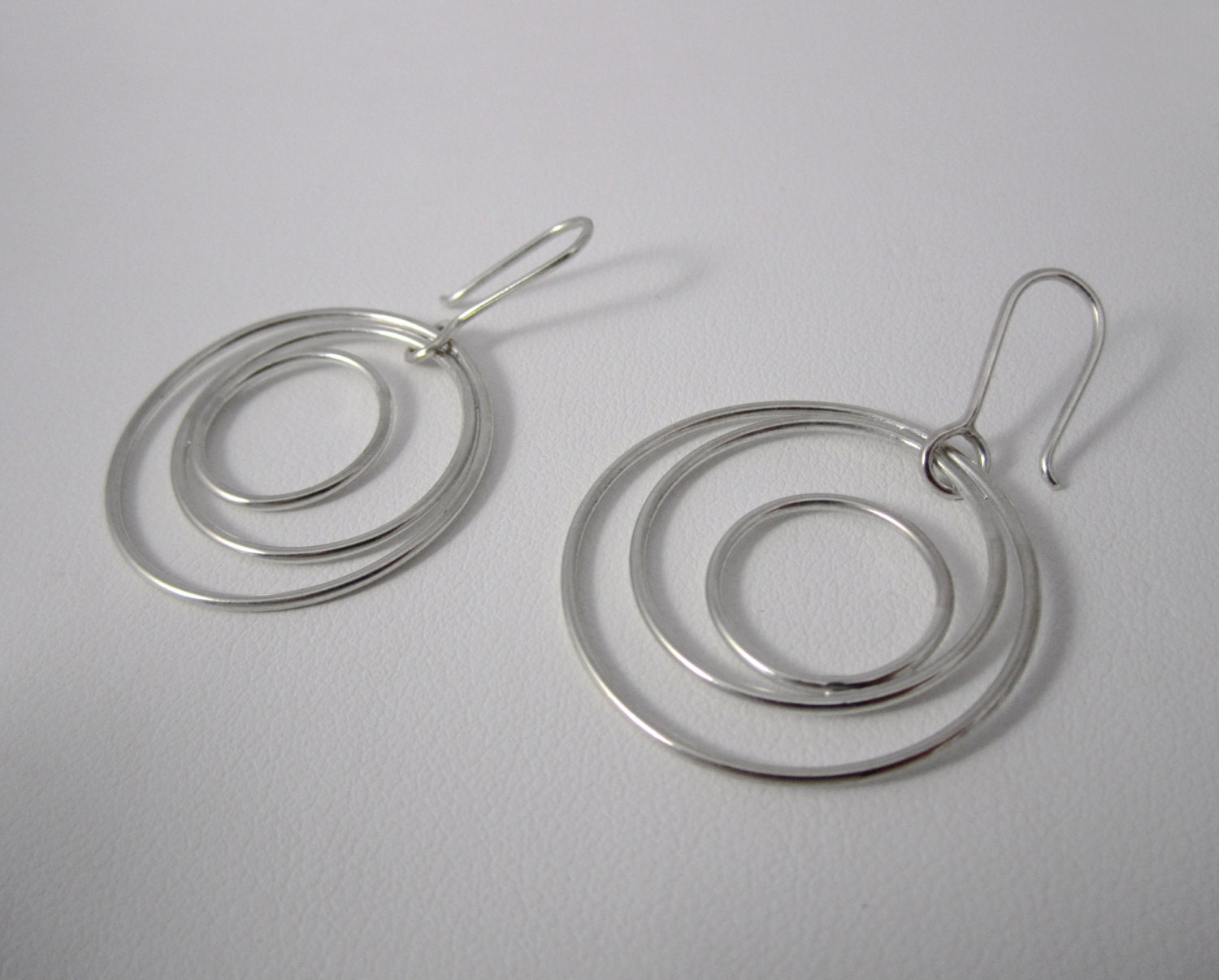 Sterling silver loop earrings