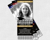 GRADUATION PARTY TICKET Invitations or Announcement - Class of 2013 (print your own) Personalized Printable