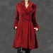 red coat winter coats for women 100% cashmere  jacket