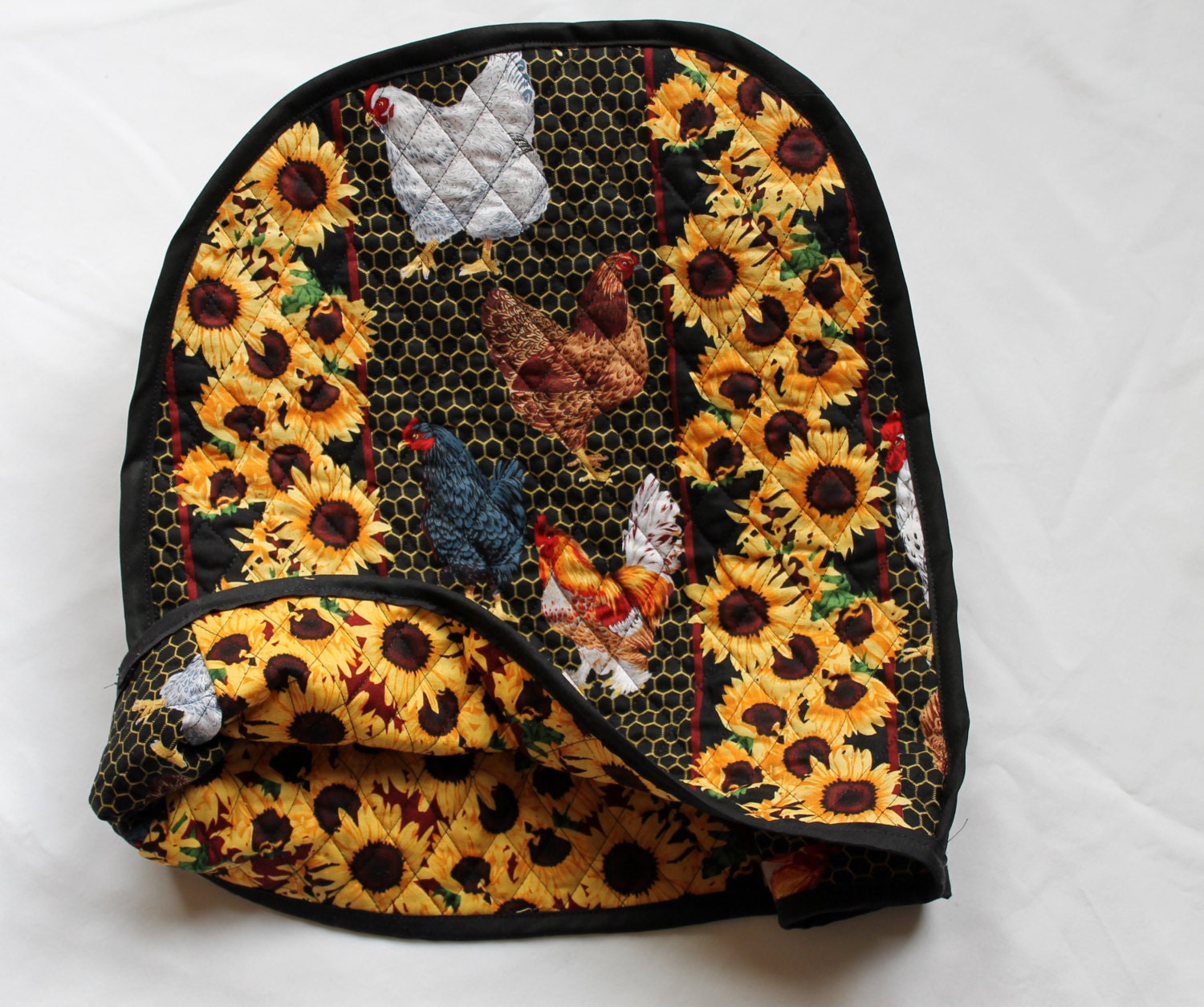 Handmade Mixer Cover for KitchenAid Stand Mixer - Sunflowers and Roosters
