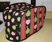 Quilted Toaster Cover - Large Toaster Cover - Kitchen Accessory Cover - Apples and Pears Toaster Cover