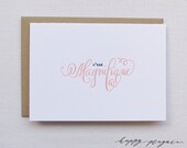 Thank You Letterpress Card - C'est Magnifique