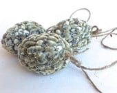 Spring decoration - Catkins eggs -  Rustic Easter eggs - Hanging Easter eggs, set of 3
