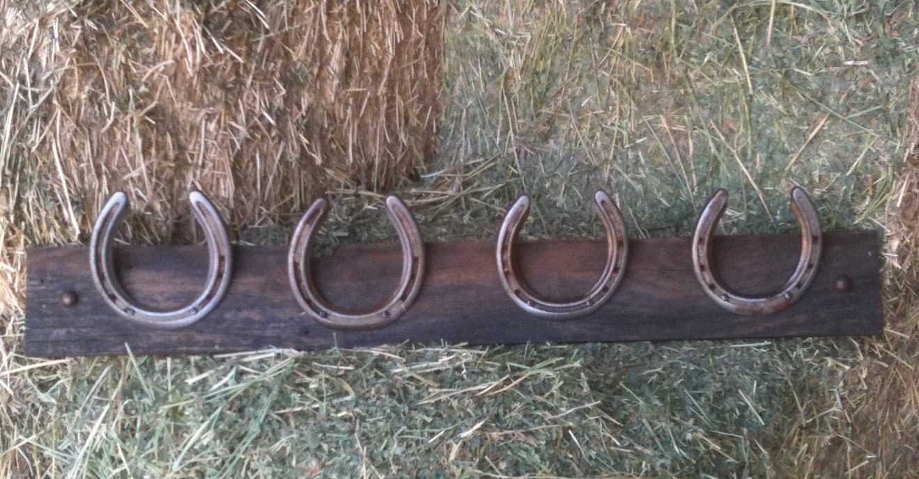 Reserve Listing for Cristin Leeming Reclaimed Barn Wood and Horseshoe Coat Rack Hat Rack Organizer, Towel Rack
