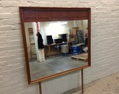 BROYHILL BRASILIA Mid-Century Danish Modern Landscape Mirror  -  Great Mad Men / Eames Era Decor
