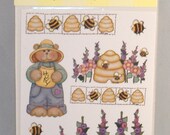 Ted E Bear Sticker Art, Scrapbook Friendly, Acid Free - 20 Stickers, Brand New