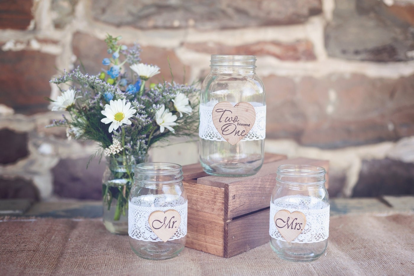 Two Become One Lace Sand Ceremony Set by PNZ Designs