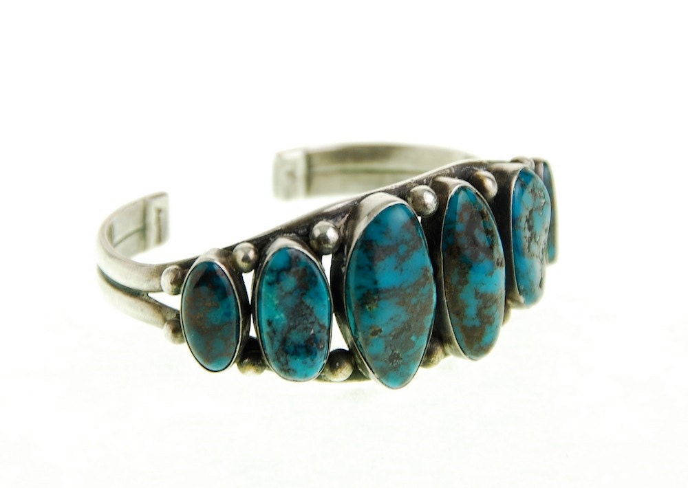 Turquoise Silver Bracelet, Native American