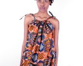 Bold Tribal Ethnic Print 100% Cotton Fabric Drawstring Bubble Romper Short Jumper Playsuit one size