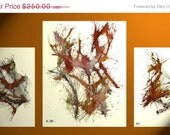 Spring Sale - 3 Larger Paintings - Abstract ORIGINAL Painting - The Big Bang 10, 11, 12 4798.4799.4800.050909 - Abstract Wall Art