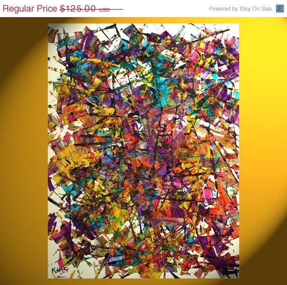 Spring Sale - Abstract Expressionism Painting - Contemporary Abstract Art - Wall Decor - 1544.040713 - Siesta Sunset 2