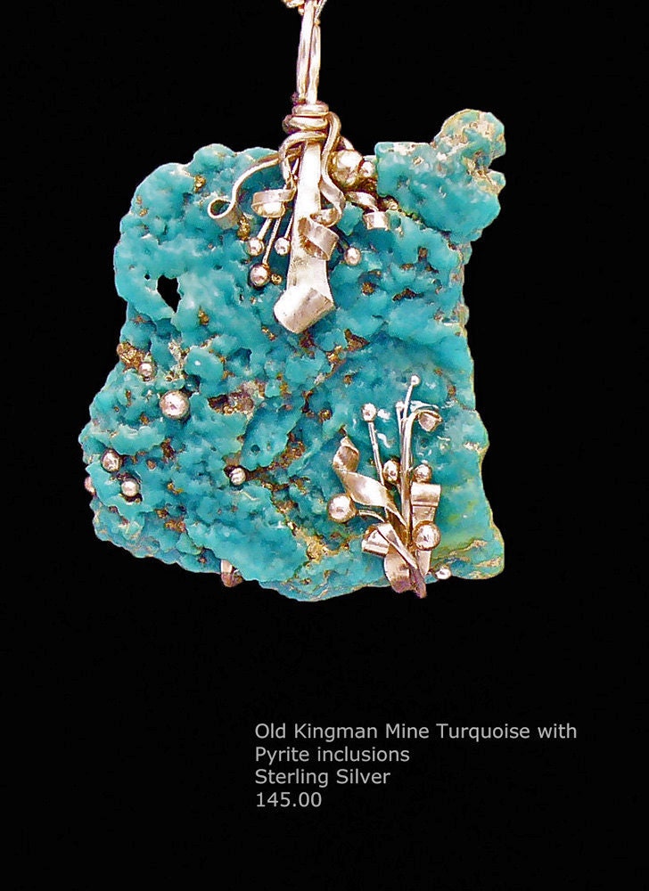 Turquoise and Sterling Silver Pendant