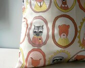 Fox Deer Raccoon Hare designer Pillow cover
