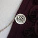 Sweater guard, cardigan clip, collar clip - Silver Tulips