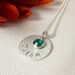 Personalized Mommy Necklace, Hand Stamped Aluminum Disc Custom Necklace,MOMMY NECKLACE