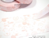 Pink Ballet Pattern 15mm x 15m Japanese Washi Shinzi Katoh