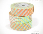 Collage Neon Orange and Green 15mm x 10m Japanese Washi Kamoi