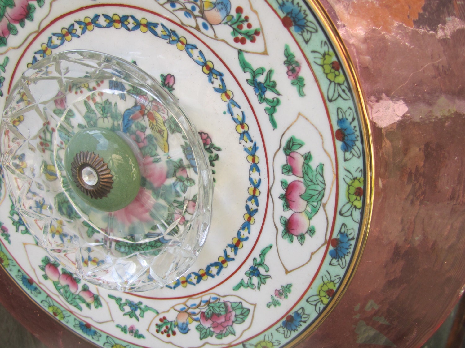 Translucent Glass Ceramic Garden Plate