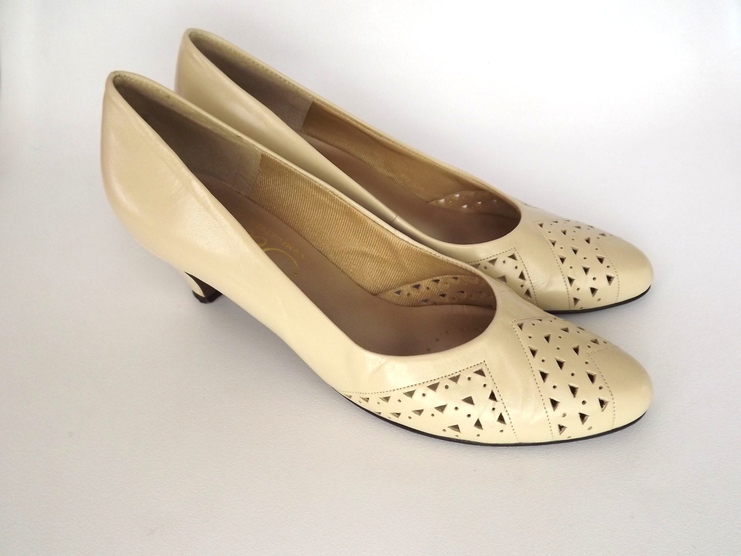 VTG Selby Beige Heels wit...