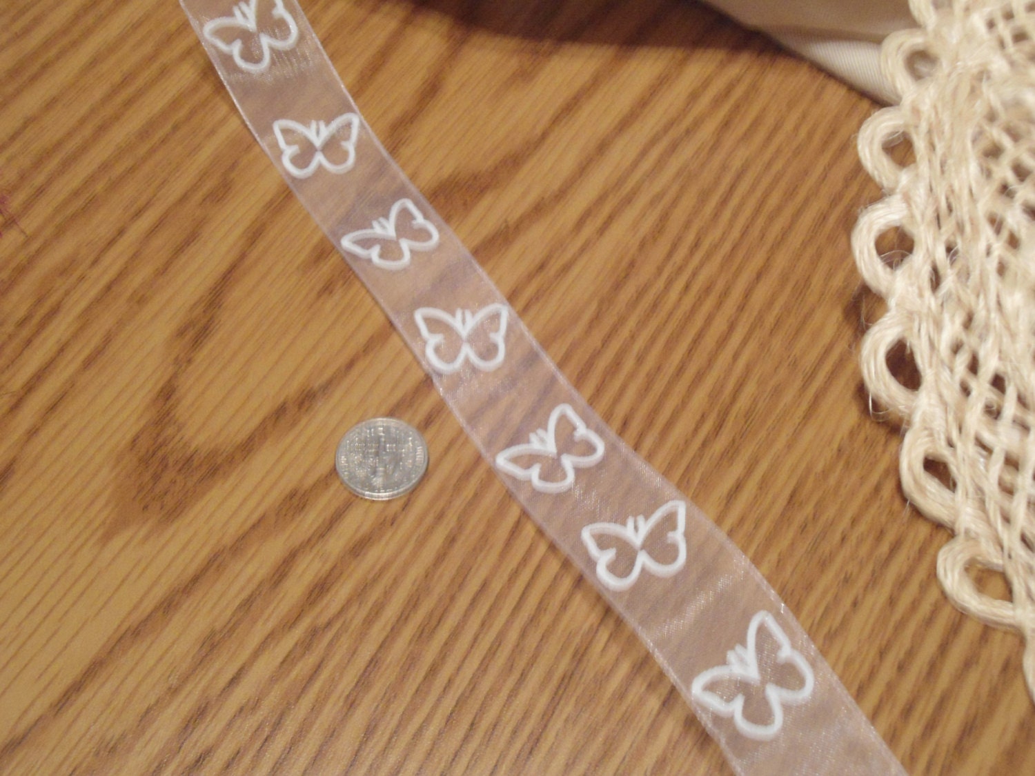 organza butterfly ribbon