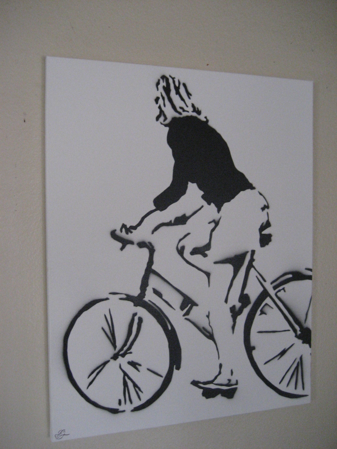 Bicycle 22"x28" Graffiti Style Pop Art Painting