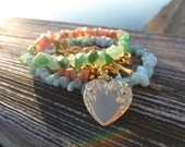 Larimar Aventurine Moonstone Wrap Bracelet