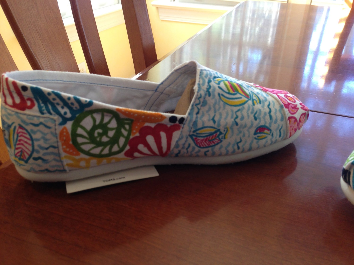 Lilly Pulitzer Inspired Handpainted Toms- Multi Pattern (you gotta regatta, sailors valentine, Chiquita Bonita ) Sizes 5-8.5