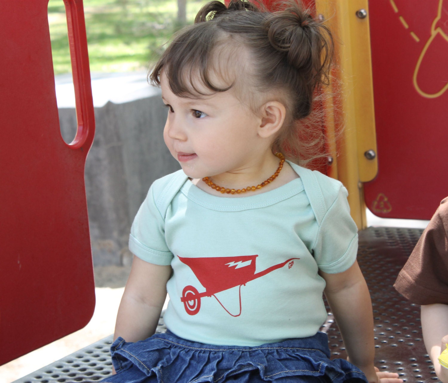Speed Racer wheelbarrow bodysuit, 100% organic cotton